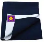 naughty baby Fleece Baby Bed Protecting Mat (Dark Blue, Medium)