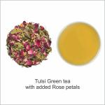 Octavius Tulsi Sweet Rose Green Tea Loose Leaf- 75Gms (35 Cups) For Immunity Boost and Healthy glowing Skin | All Natural Blend | No artificial flavors | Refreshing, Floral & Delicate Taste
