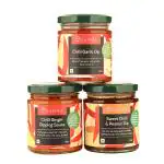 AAMRA CHILLI GARLIC DIP, HOMEMADE CHILLI, GINGER DIPPING SAUCE, SWEET CHILLI, PEANUT DIP - 580GM