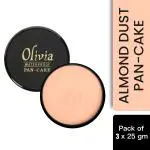 Olivia 100% Waterproof Pan Cake Almond Dust Makeup Concealer 25g, Shade No.26 - Pack of 3