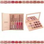 DAIMANPU Lipstick Set of 12 for Women and Eyeshadow Palette Makeup Combo Set (2 Items in the set)