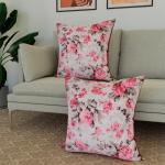 Kuber Industries Cushion Cover | Sofa Cushion Covers | Square Cushion Covers | Soft Silk Cushion Covers | Couch Cushion Covers | Set of 2 | 24 Inch | Multicolor