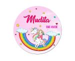 Ashvah Multicolour Engineered Wood Unicorn Customizable Fridge Sticker Magnet-Gift On Happy Birthday For Friend, Daughter, Name-Mudita