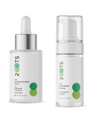 2DOTS Combo of Cica Face Serum and Foaming Skin Cleanser I Paraben & Sulphate-free I Lightweight & Non-sticky I Oily & Acne Prone Skin I for Men & Women with All Skin Type - Pack of 2 (30ml + 100ml)