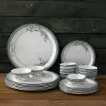 Superware Melamine 24 Pcs Dinner Set Silver Lace