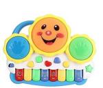 Kidzoy Drum Keyboard Musical Toys With Flashing Lights (Multicolor)