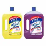 Lizol Disinfectant Surface & Floor Cleaner Liquid, Combo [Citrus - 2L + Lavender - 2L] | Kills 99.9% Germs | India's #1 Floor Cleaner