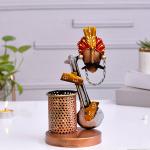THE KUTIR Metal Antique Guitar Pen Holders/Pen Stand For Office Desk//Study Table//Gifting - (17.78 Cms) - Multi