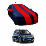 Oshotto/Recaro Taffeta Car Body Cover with Mirror and Antenna Pocket Compatible with Maruti Suzuki Ignis (Red, Blue)
