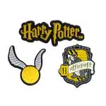 YellowCult Pack of 3 Shoe charms for Clog Shoes, Wristband Charm, Shoe, Bracelet Decoration or Party Gifts [Harry Potter - HufflePuff/Harry Potter Logo/Potterhead]