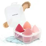 Majestique Makeup Sponges Blender Set - Professional Beauty Sponge Foundation Blending Blender with Egg Case, Flawless for Cream, Powder and Liquid 4 Pcs with packing box FC 68