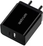 ASTRUM Mobile Travel Wall Charger CH260 12W, 5V 2.4A Charger with Detachable Cable (Black)