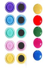 StealODeal Multicolor 15 Pcs Medium And Big Round Muitipurpose Office Magnets (Pack Of 2)