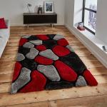 VSHT POLYSTER CARPET REDGRY 6X9
