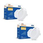 Murphy 3W Warm White and Golden Yellow LED Hexa Deep Junction Box Down Light (pack of 2)