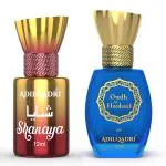 AdilQadri Shanaya & Oudh Al Hashmi Luxury Alcohol Free Arabic & Sweet Fragrance Roll-On Attar Perfume For Unisex (12 Ml Each)