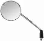 UNO MINDA RV-6002L Shatterproof Glass Rear View Mirror(Chrome Finish)-Left Hand For Reml Enfield Classic