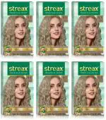 Streax Cream Hair Color for Unisex 120ml - 9.1 Rich Platinum (Pack of 6)