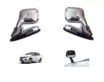 DrivEscape Honda City Front Fender Chrome Bonnet Mirror With Indicator (set of 2)