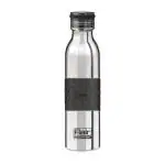Flair Look Vacuum Insulated Steel Bottle with Silicon Grip 750 ML Gray Color