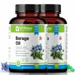 Vi Prime Health and Beauty Borage Organic Oil | Omega 3 and Omega 6 Capsules| 60 Soft Gels Borage Seed Oil Supplement For Men and Women (500 Mg) (pack of 2)