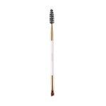 VIVICARE Duo Eyebrow Brush by DocolorProfessional Angled Eye Brow Brush and Spoolie Brush - White