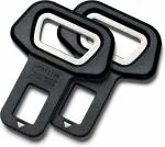 BEGMEAN Universal Car Seat Belt Alarm Stopper Buckle with in-Built Bottle Opener, Metal, Black (Pack of 2)