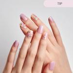 DASHING DIVA Magicpress Lilac Bloom | Press On Nails | Stick On Gel Nails | Lasts Up to 7 Days | Contains 30 Stick On Nails