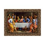SHASWAT ART Jesus The Last Supper Painting Sparkle Coated Self Adhesive Wallpaper Without Frame Digital Reprint 16 inch x 22 inch Painting