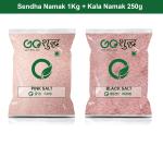 Goshudh Kala Namak 250g & Sendha Namak 1Kg Combo Pack 1250g