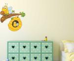 Lanstick Vinyl Multicolor Honey Bee Sticker Self Adhesive Wall Sticker 28 inch