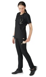 Febris Siglu U-Neck Scrub Top & Pant (Black/ Medium)