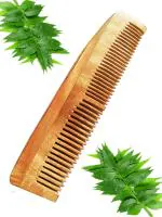 Evana Handcraft Pure neem wooden comb for hair growth| Model 7 | women/men/kids | anti dandruff | Thin and Wide Teeth | Non-static | Eco-Friendly