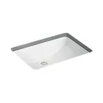 KOHLER LADENA Series Under Counter WASH BASIN (White) | 581x402x203mm, Rectangle | Ceramic Basin/Sink for Bathroom, Living Room | NOT Table / Counter Top | K-2215IN-2-0