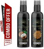 Desi Crew Virgin Coconut and Fenugreek Oil for Skin, Body and Hair Care 100 ml Each