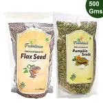 Farmbean Seeds Combo 500 g (Pack of 2 Each 250Gms ) | Flax Seed | Pumpkin Seed