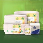 Shrayati Eco-Friendly Party Essentials Bundle: Pack of 25, Sugarcane Plates, Bowls, Spoons & Tissue Papers - 25 Pieces Each - Biodegradable and Disposable - Perfect for Picnics, Parties & Catering