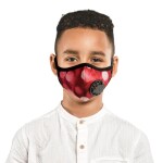 Advind Healthcare Military Grade Smog Guard N99 Kids Mask With One Valve - Red Polka Dots Design