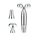 MOSTSHOP Electric Face Roller Massager, Anti-Wrinkle Face Slimming Massage Instrument with 3 Adjustable Heads for Anti-Ageing Wrinkles, Improving Face Contour and Firm Body Skin