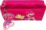POKSI Cute Pony Pencil Pouch for Girls/Boys|Large Mesh Pockets |Multipurpose Pouch for Kids Art Canvas Pencil Box l Set of 1 Pink