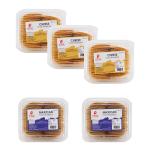 Pitoz Coin Khakhra- 200 Gms - Pack of 5 (3 Cheese & 2 Maxican)