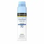 Neutrogena Ultra Sheer Sunscreen Spray Broad Spectrum SPF 70 Body Mist