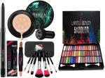 URBEN QUEEN Smudge Proof Waterproof Long Lasting Kajal & Sunia Rosedale Korean Mushroom Air Cushion CC Cream Foundation & Kiss Beauty Highlighter & Contour Stick & Professional Set of 7 Makeup Brush & Professional Lakyou 51 Glam Eyeshadow Palette