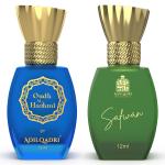 AdilQadri Oudh Al Hashmi & Safwan Luxury Alcohol Free Sweet Arabic & Fruity Fragrance Roll-On Attar Perfume For Unisex (12 Ml Each)