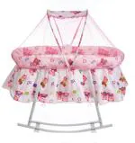 YLBER Pink New Born Baby Rocker with mosquito net Rocker (Pink)