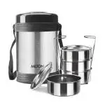 Milton Stainless Steel Silver Legend Deluxe 4 Insulated Tiffin Box - 200 Ml