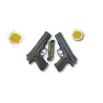 Shivsoft Hand Gun Pack Of 2 Pubg Pistol For Kids With 8 Round Reload And 6Mm Plastic Bb Bullets (24Pc) Pubg Gun Toy Airsoft Gun Toy For Boys,Black