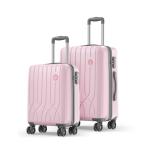 Genie Swing Trolley Bag Small Size, 56 cms Lavender Hard Side Travel Bag for Women, 8 Wheel Luggage Suitcase for Travelling, Cabin-Friendly, Scratch Resistant, Small Trolley Suitcase