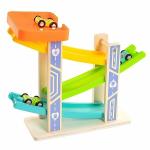 Yuvi Tech - Toddler Toys Wooden Race Track Car Ramp Toy Gift for 1, 2, 3 Year Old Boy Girl with 3 Mini Car. Wooden Race Track Car Set for Kids - Educational Toy