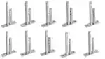 AKS F Bracket Stainless Steel Length 8 Inch Rod Thickness 10 Finish Satin SS Pack Of 10 Piece